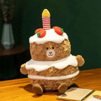 Kawaii Cartoon Hot Cake Plush Doll High Quality Soft Stuffed Fruit Strawberry Wedding Cake Simulation Food Plush Toy Home Decor