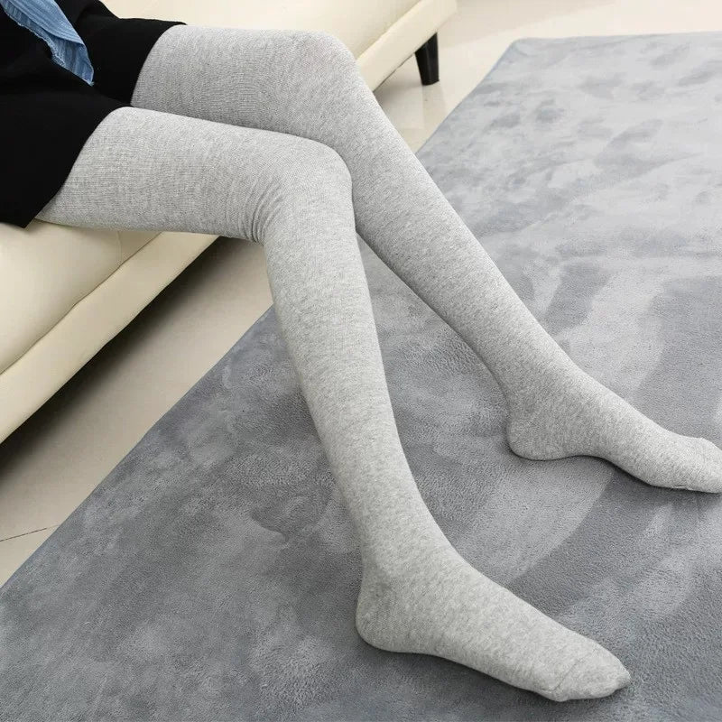 Women's Sexy Soild Color Long Stockings Women over Knee Thigh High over the Knee Stockings Lolita Ladies Warm Knee Socks