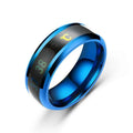Temperature Ring Titanium Steel Mood Emotion Feeling Intelligent Temperature Sensitive Ring for Women Men Waterproof Jewelry