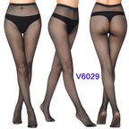 Women Sexy Fishnet Tights Jacquard Weave Seamless Pantyhose Yarns Garter Grid Fish Net Stockings Black Spider Gothic Lace Tights