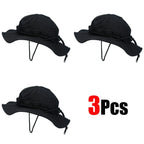 1pc/3pcs Camo Boonie Hat Sunscreen Breathable Bucket Hat Men's Outdoor Hiking Hunting Fishing Windproof Fisherman's Hat