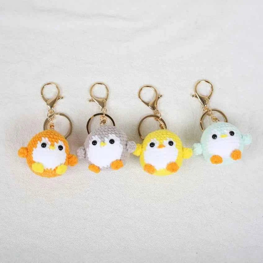 Mini Penguin Crochet Keychain Cute Animal Bag Charm