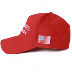 New Style Red Baseball Cap Solid Color Embroidered Sunshade and Sun Protection Cap