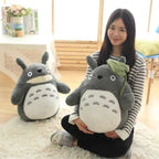 Cartoon Laugh Heartily Totoro Plush Toy Stuffed Movie Anime Totoro Lotus Leaf Plushies Lovely Pillow Japanese Style Doll Gifts