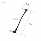 1/6pcs Guitar/Bass Effect Pedal Patch Cable - TS 1/4" Right Angle Shielded Low Noise, Beryllium Copper Core Instrument Cords