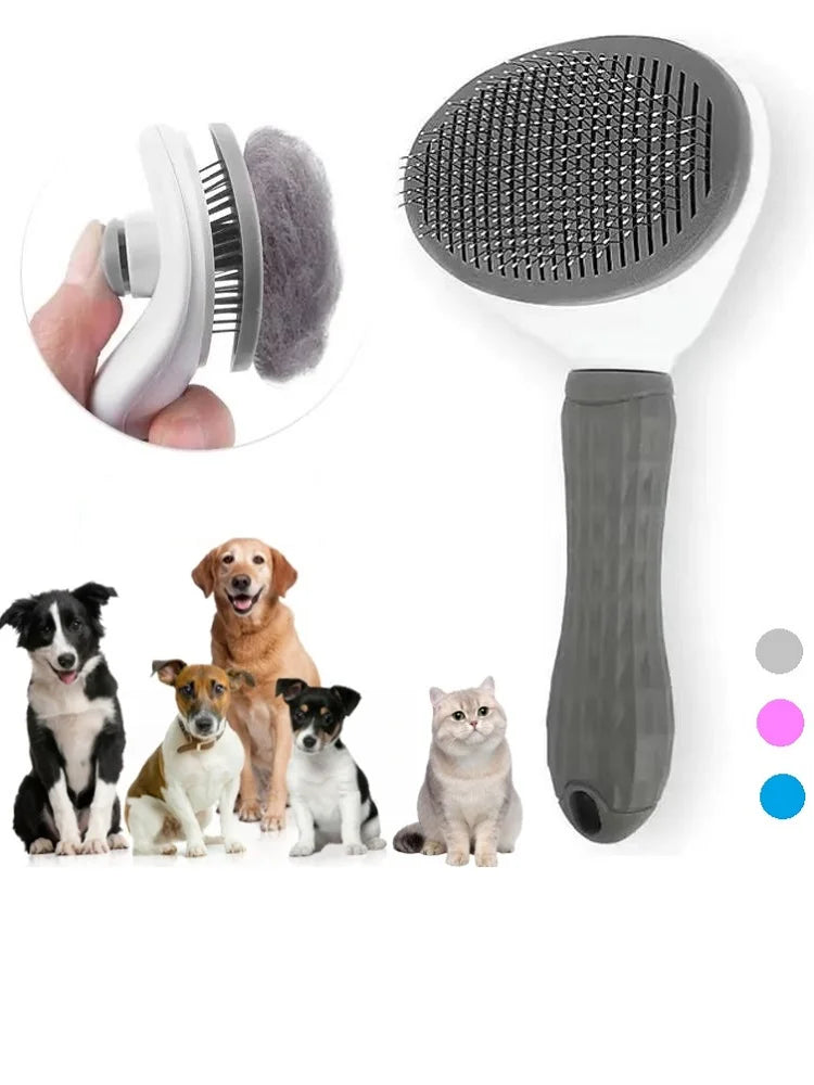 Self-cleaning Pet Hair Remove Comb Cat Slicker Brush Pet Hair Removal Comb For Cats Grooming Brushes Dog Combs Cat Accessories - WTN Essentials 