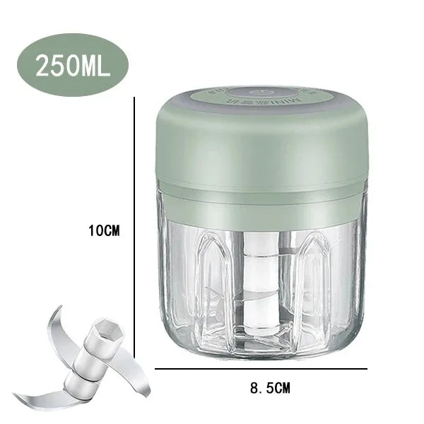 100ML/250ML Electric  Meat Mincer Garlic Chopper Rotate Garlic Press Crusher Vegetable Onion Cutter Kitchen Cooking Accessories