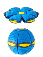 Magic UFO Flying Flat Disc Ball Toy with LED Light Outdoor Garden Sport Deformable Stress Relief Vent Ball for Kids Boys Girls