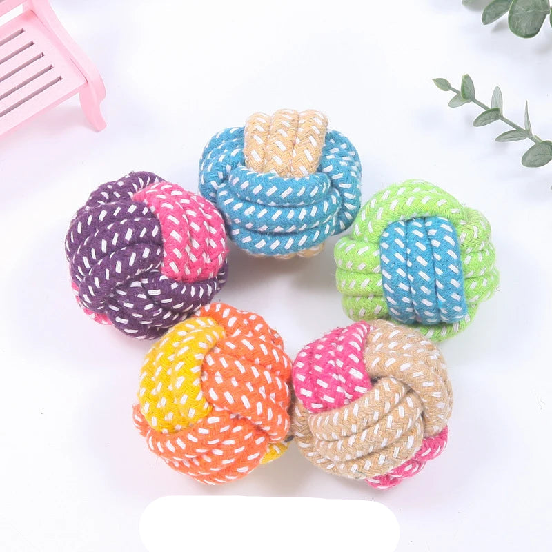 Interactive Cotton Rope Mini Dog Toys Ball for Dogs Accessories Toothbrush Chew Puppy Toy for Large Small Dogs Toy Pet Dog Toy - WTN Essentials 