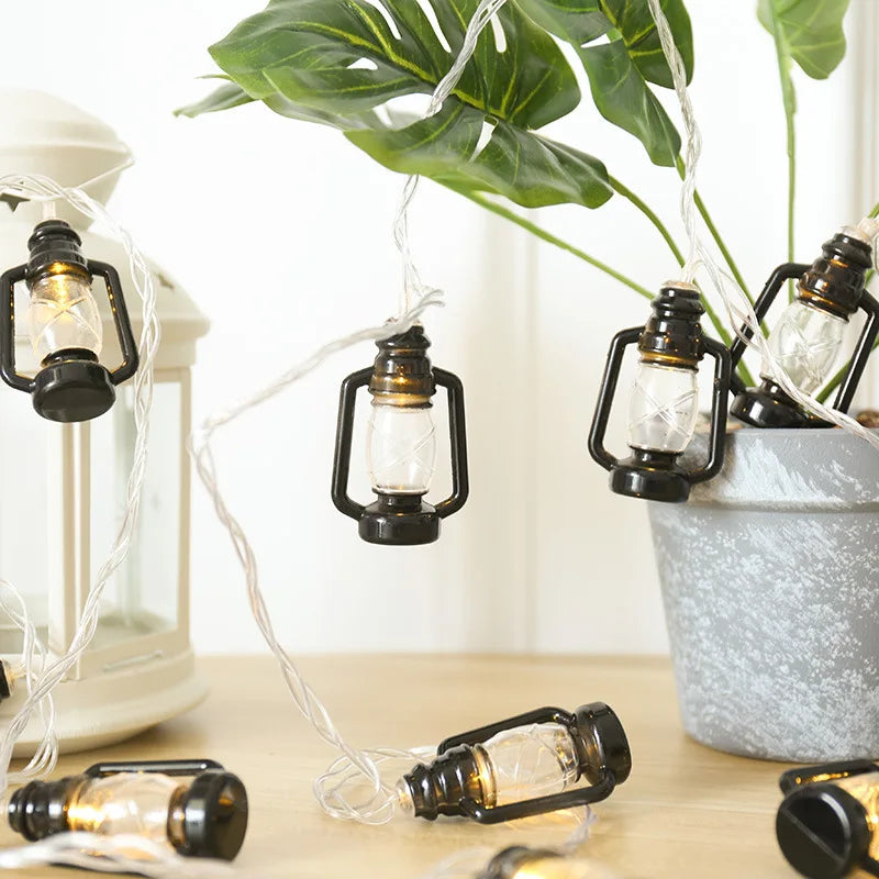 80 LED Vintage Lantern String Lights Christmas Halloween Decor