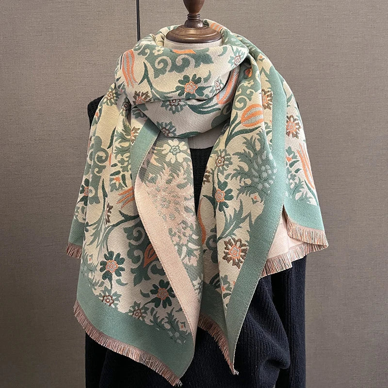 Cashmere Scarf for Women Thick Warm Winter Blanket Brand Female Luxury Quality Shawl Wrap Bufanda 2024 Poncho Echarpe Pashmina