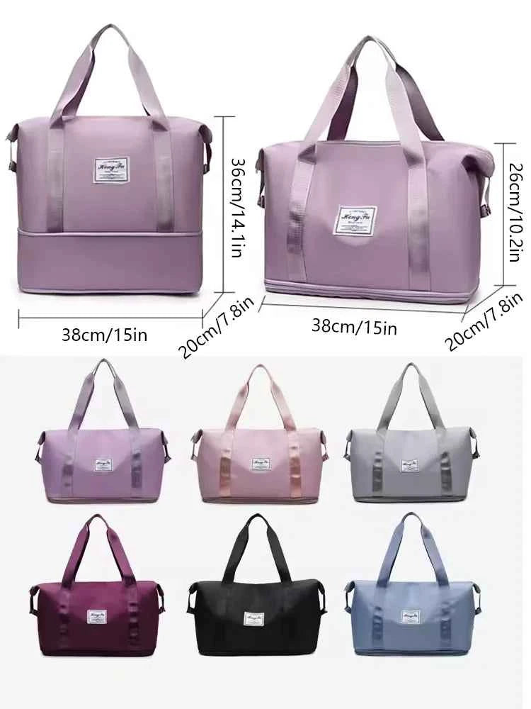 UNIXINU Carry On Travel Duffle Bag Nylon Waterproof Sports Gym Tote Bags for Women Large Capacity Storage Luggage Handbag