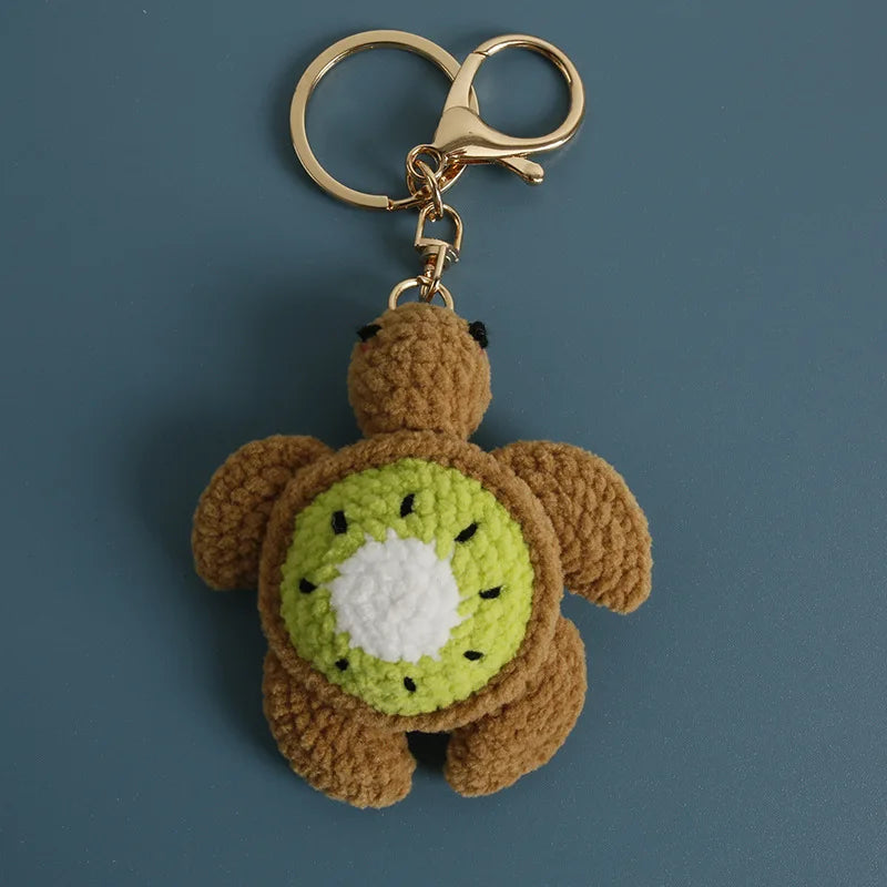 Ocean Series Animal Doll Crochet Keychain Handmaking Knitted Tropical Fish Keyrings Crochet Shark Doll Keychain Custom Accessory