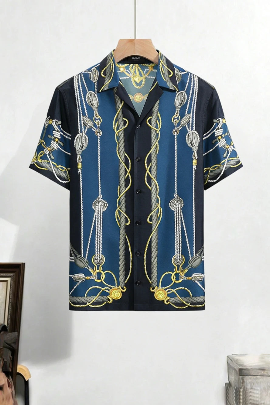 Men's Fashion Street Short-Sleeve Shirt High-Definition Pattern 3D Printed Shirt Hawaiian Outdoor Party Social Men's Clothing