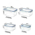 Sealed rectangular refrigerator storage box with lid Plastic crisper microwave-heated lunch box with lid