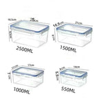 Sealed rectangular refrigerator storage box with lid Plastic crisper microwave-heated lunch box with lid