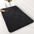 Thick Striped Absorbent Floor Mat – Non-Slip Cotton Velvet Bathroom Rug
