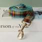 Christmas Grid Dog Collar & Leash Set with Free ID Tag for All Dogs