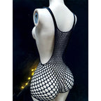 1PC Women Sexy Fishnet Beach Cover Up Hollow Out Bodycon Bodysuit See Through Summer Swimwear