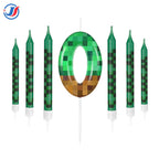 7Pcs Pixel Birthday Cake Candles Topper for Pixel Theme Party Anniversary Party Video Game Party Supplies for Boys Girls