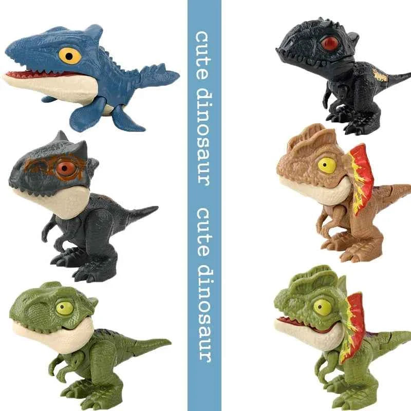 Jurassic Finger Dinosaur  Tyrannosaurus Model Toys for Kids Finger Biting Dinosaurs Movable Joints Dinosaur Toy for Boy Gift