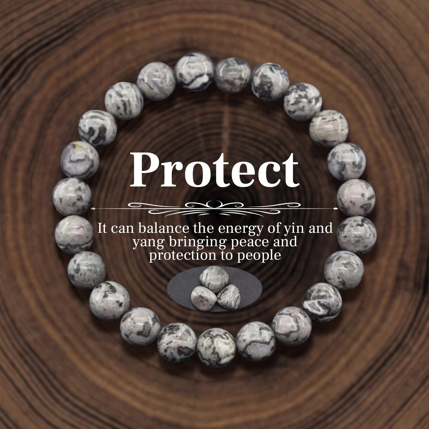 8mm Natural Stone Beaded Bracelet for Women Men Amethysts Crystal Quartzs Agate Tiger Eye Elastic Bangles Good Luck Jewelry