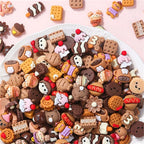 20pcs Candy Sweets Resin Flatback Slime Flat Cabochons Beads Embellishment For DIY Jewelry Findings Accessories Making Supplies