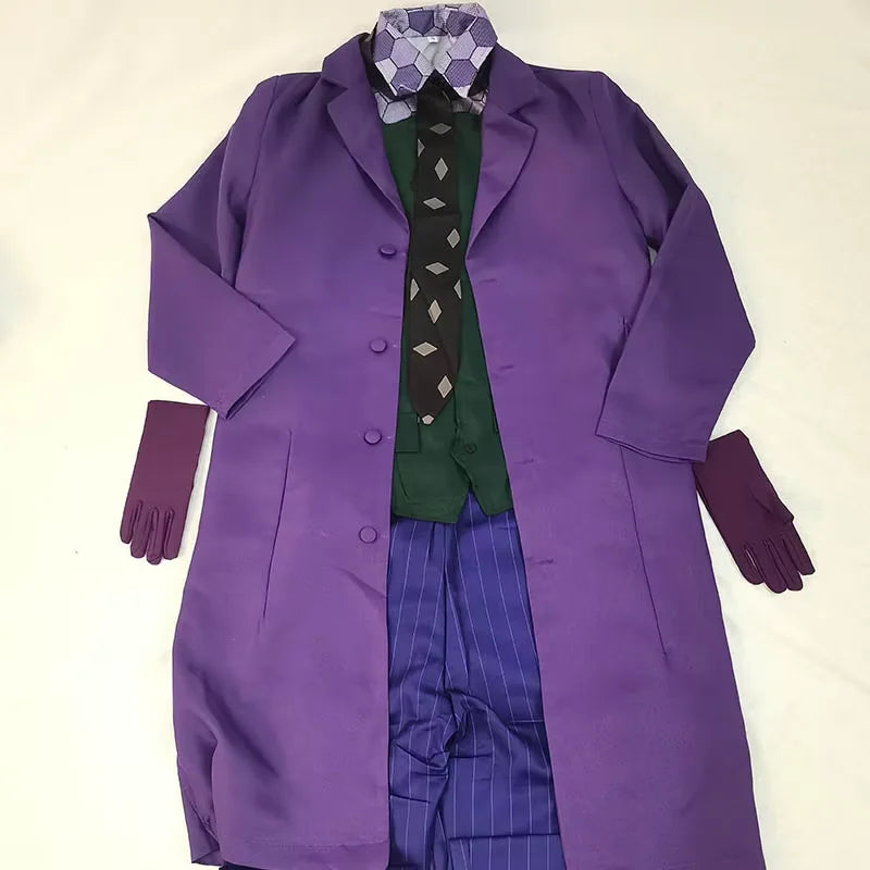 Men Clown Cosplay Costume Clown full set Coat Shirt Vest Tie Suit Outfits for Male Halloween Costumes