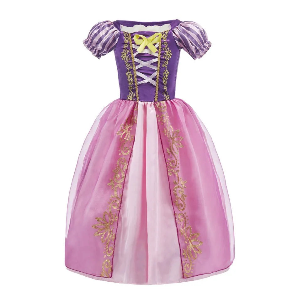 Kids Princess Costume Dress – Elsa, Anna, Jasmine & Moana Outfit