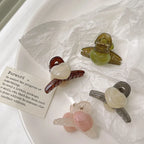 4pcs mini cute claw clip small girl hair claw semi transparent bangs side clip small shark clip women's hair accessory