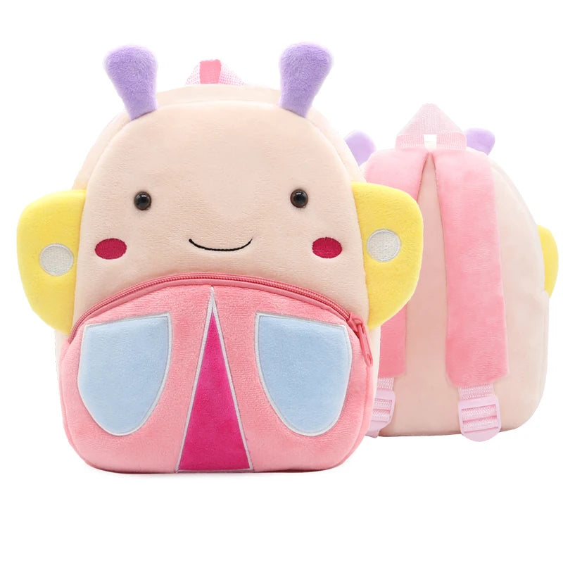 Cute Cartoon Animal Plush Backpack Soft Children Kindergarten Schoolbag Toddler Travel Bag Gift For Girls Boys