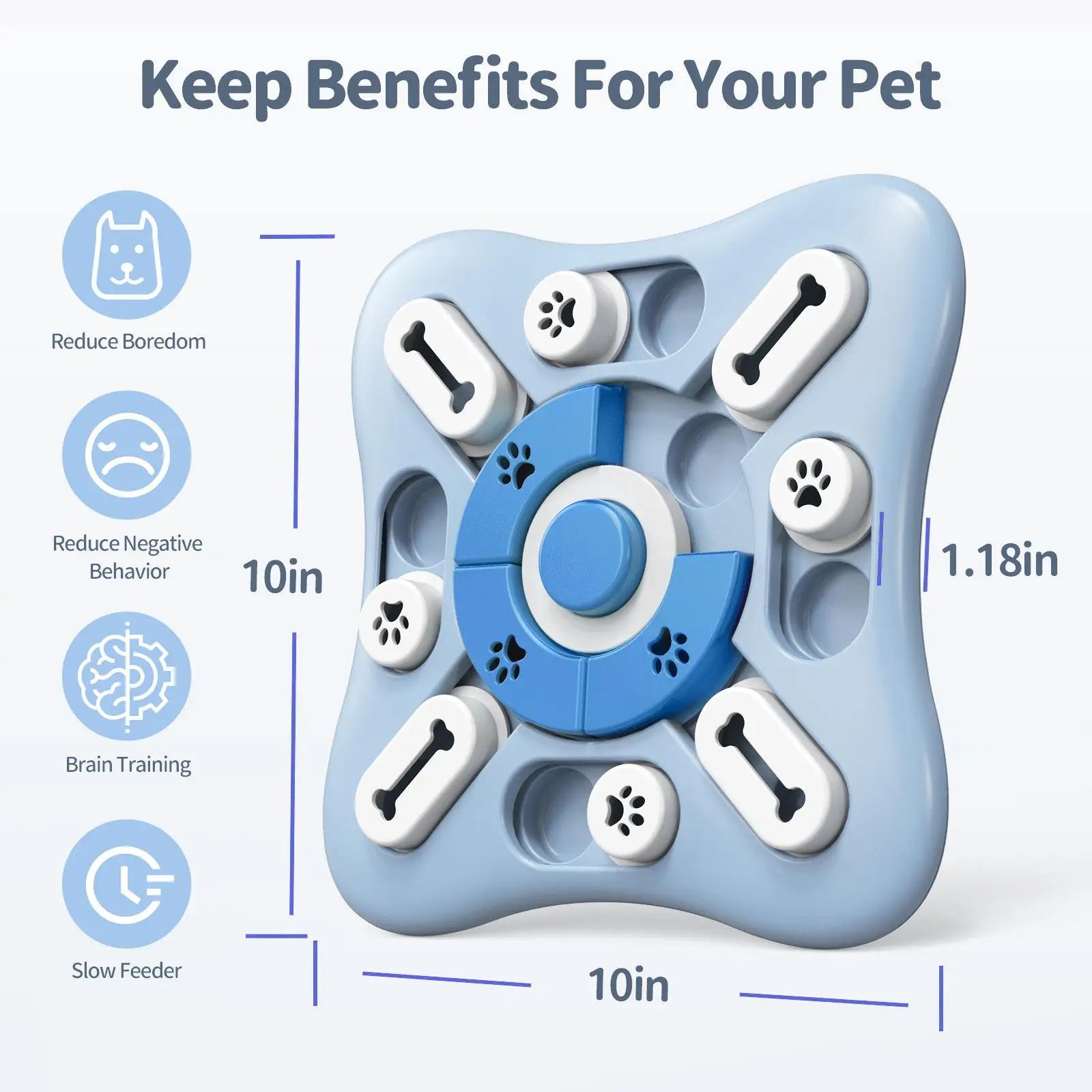 Interactive Dog Puzzle Toy Slow Feeder – Non-Slip Food Dispenser for Dogs & Cats, Boost IQ & Reduce Boredom