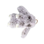 Fluffy Bunny Plush Keychain Cute Rabbit Bag Charm