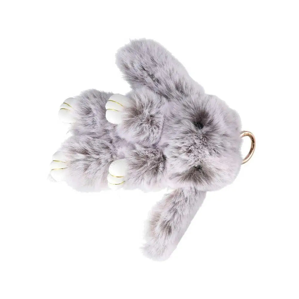 Fluffy Bunny Plush Keychain Cute Rabbit Bag Charm
