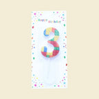 1 PCS  Colored Building Block Shaped Digital Candle Cake Decoration 0-9 Birthday Baking Decoration Plugin