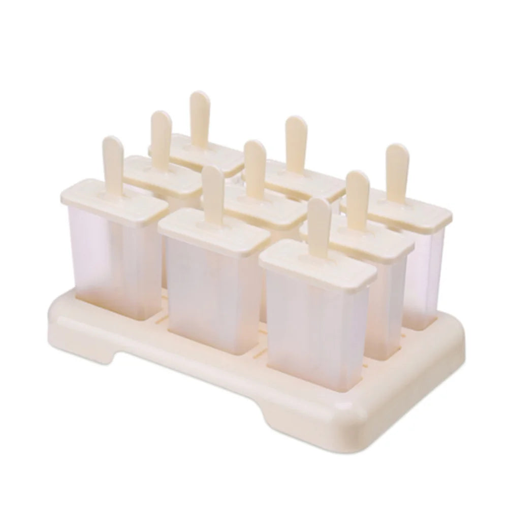 Ice Cream Popsicle Mold DIY Ice Cream Machine Homemade Ice Box with Plastic Stick Ice-lolly Mold Ice Cube Tray Kitchen Gadgets