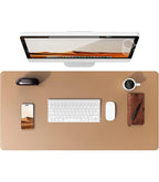 Large PU Leather Desk Pad – Non-Slip Office Mouse Pad & Desk Protector for Laptop, Keyboard, and Workstation