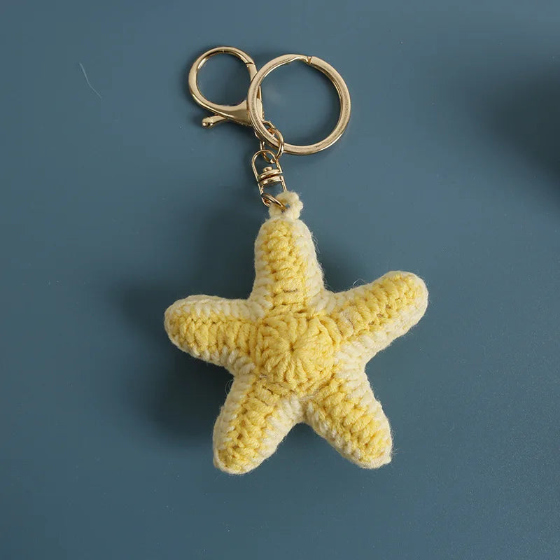 Ocean Animal Crochet Keychain Tropical Fish Bag Charm