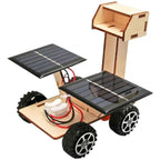 Solar Car Lunar Exploration Vehicle Children's Diy Hand-Assembled Model Diy 3d Wooden Puzzle Science And Education Toys