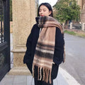 2025 Hot  Luxury Winter Thick Warm Scarf Women Cashmere Shawl and Wraps Pashmina Neckerchief Bufanda Female Long Tessel Echarpe