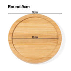 Simple Style Home Decoration Succulents Bonsai Holder Round Square Flowerpot Base Hexagon Rectangle Bamboo Wood Tray