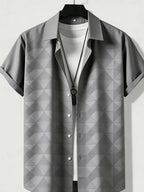Men's Fashion Street Short-Sleeve Shirt High-Definition Pattern 3D Printed Shirt Hawaiian Outdoor Party Social Men's Clothing