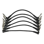 1/6pcs Guitar/Bass Effect Pedal Patch Cable - TS 1/4" Right Angle Shielded Low Noise, Beryllium Copper Core Instrument Cords