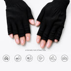 1Pair New Anti UV Black Thin Nail Gloves Anti Black UV Gel Shield Glove Fingerless Manicure Nail Art Tools LED Lamp Nails Dryer