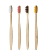 Single Cowhide Wrapped Bamboo Toothbrush Set Natural and Environmentally Friendly Bamboo Toothbrush Tablet One Box of 10 P