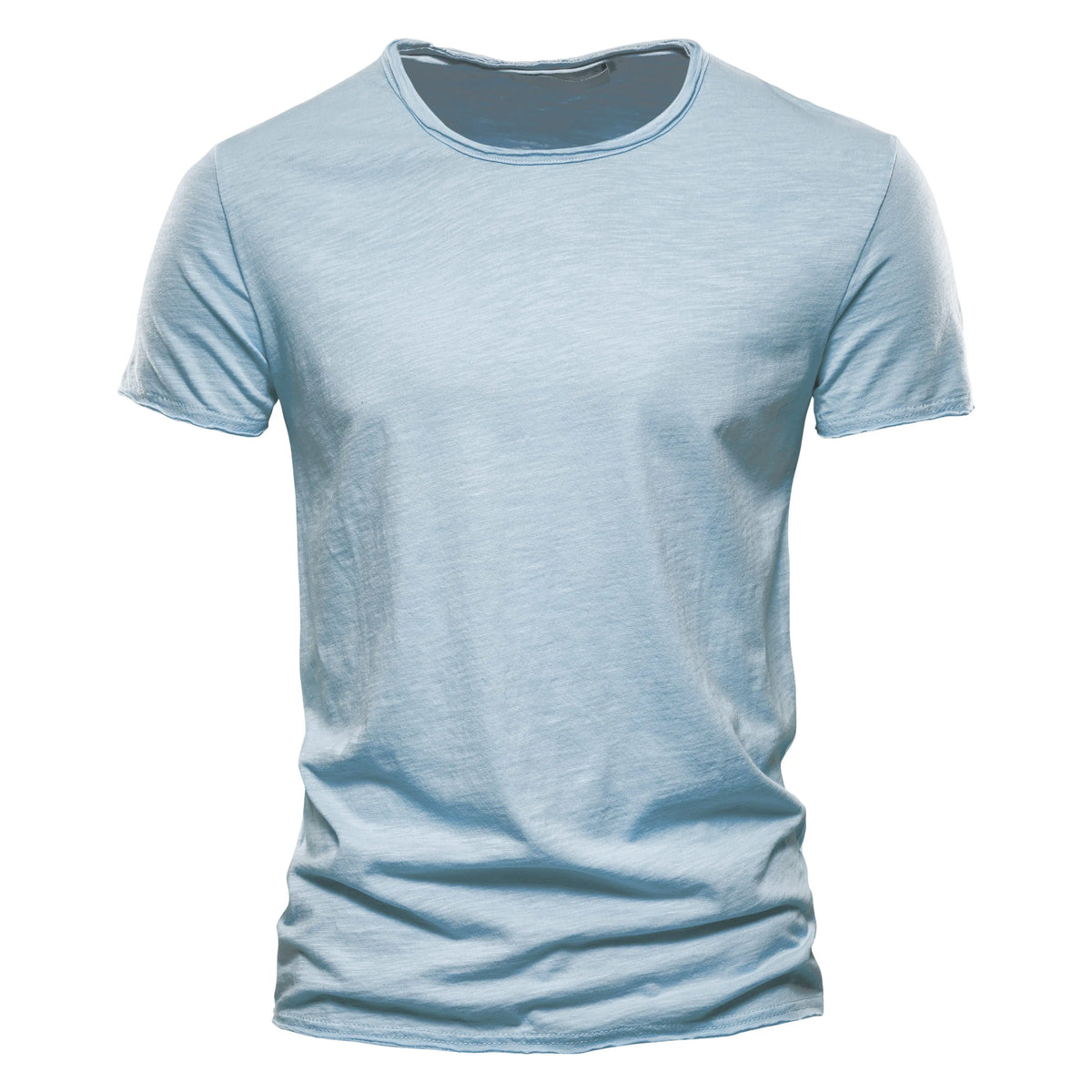 AIOPESON100% Cotton Men T-shirt V-neck Fashion Design Slim Fit Soild T-shirts Male Tops Tees Short Sleeve T Shirt O-neck For Men