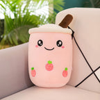 Kawaii Boba Fruit Bubble Tea All Series Cartoon Plush Toy Stuffed Animals Cute Food Milk Tea Soft Toys Room Decor Pillow Gifts