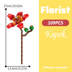 Building block bouquet simulation of flowers female gift assembly,small particle building block children's assembly toy