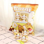 Cartoon a bag of snacks doll throw pillow Internet celebrity ins snack bag plush toy creative office pillow Lovely holiday gift