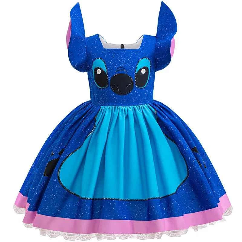 Girls Stitch Cosplay Dress – Cartoon Princess Costume Outfit